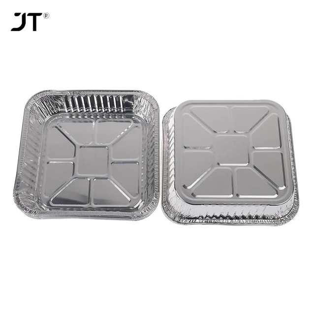 10pcs Rectangular Tin Foil Tray AirFryer Disposable Food Containers Bowls  BBQ Take Away Cake Boxes Aluminum Packaging Box - AliExpress