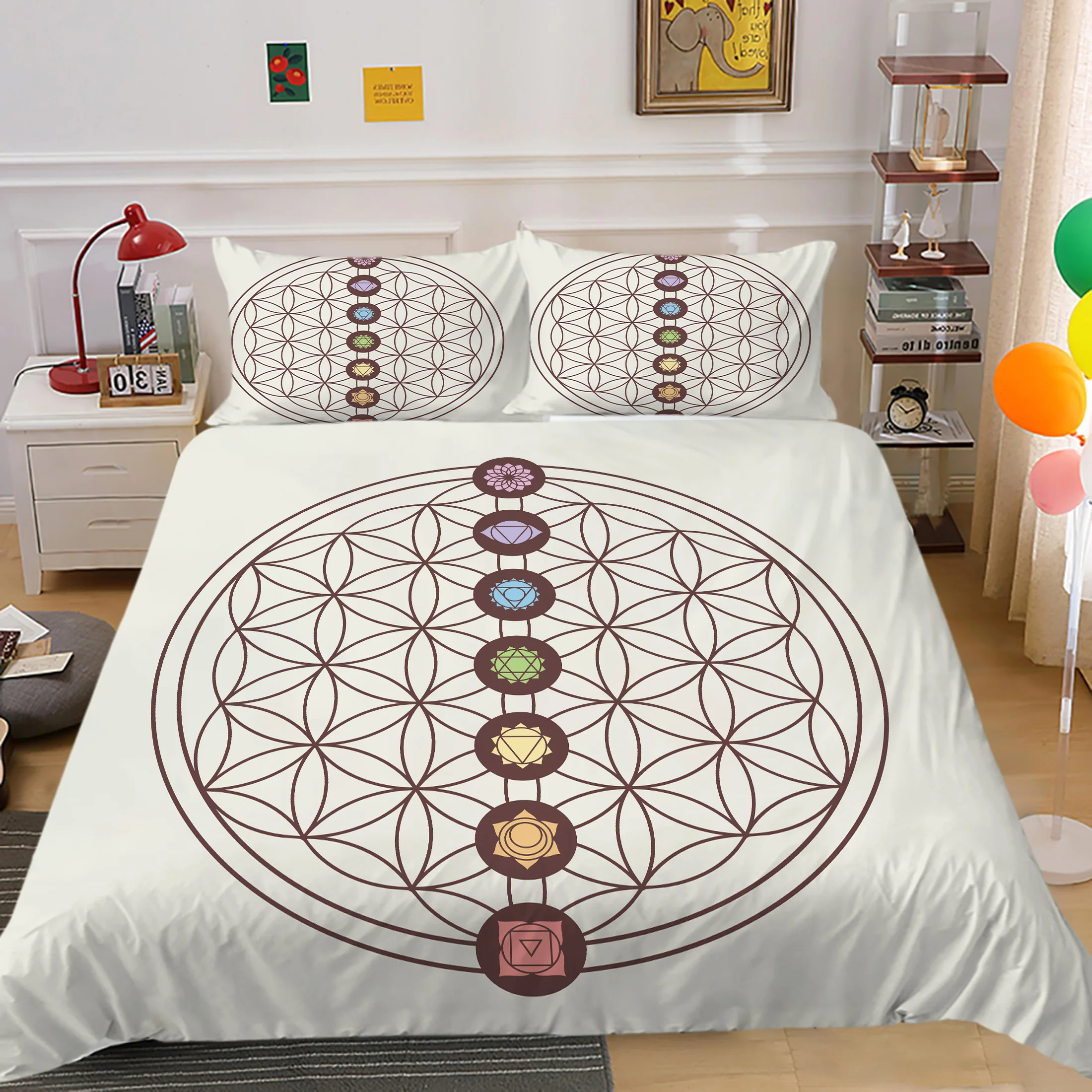 

Wholesale European Pattern Hot Sale Soft Bedding Set 3d Digital Round Printing 2/3pcs Duvet Cover Set ES/DE/EU/AU/US Size