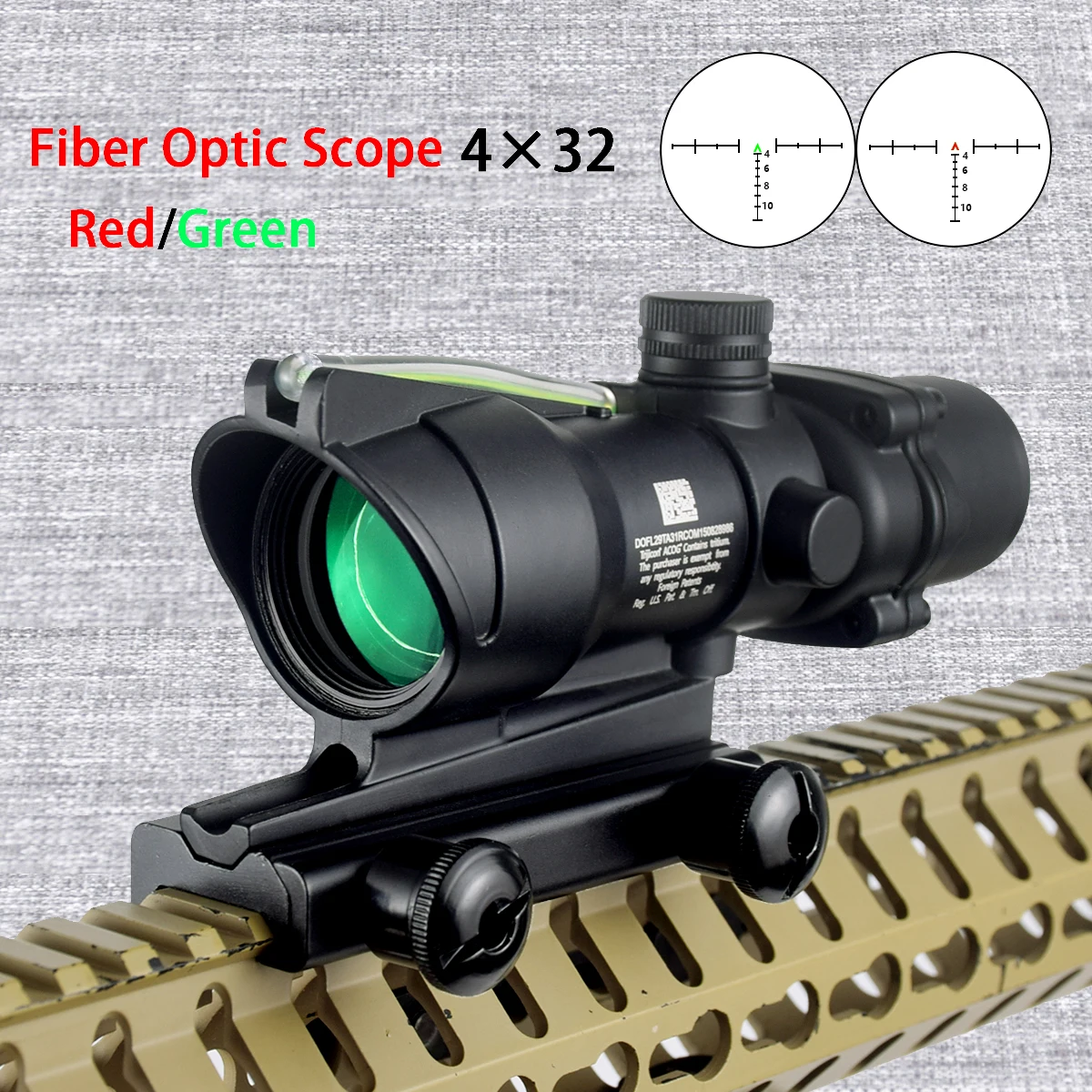 Trijicon ACOG 4X32 4X Magnifier Real Fiber Optics Red Green Dot Rifle Scope With RMR Hunting Sight ACOG Killflash Cover Cap tactical magnifier scope red dot sight rifle lens protector