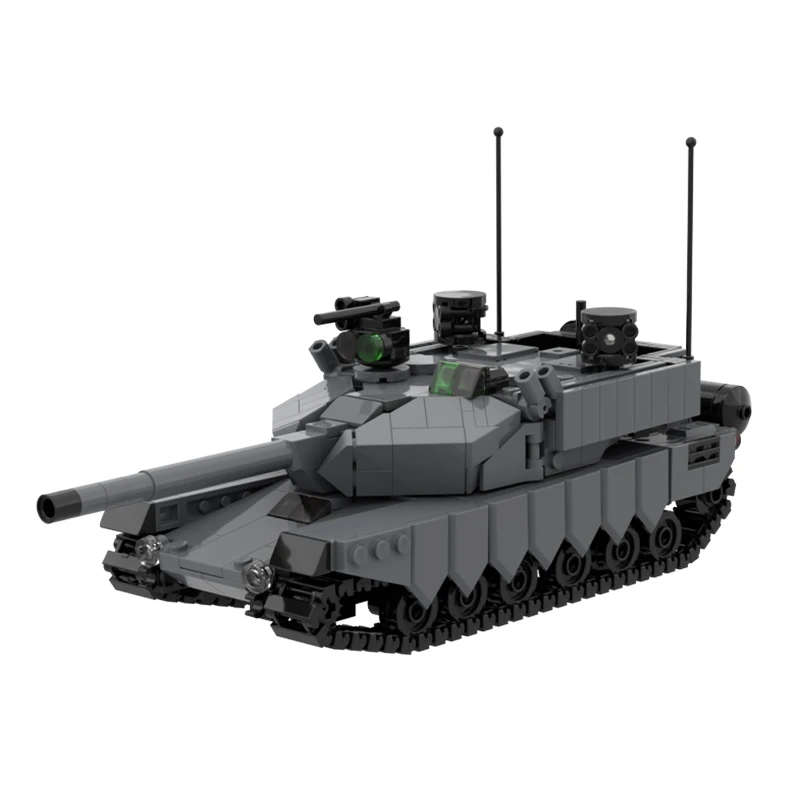 

NEW 598PCS WW2 Military MOC 00A3 MBT Main Station Small Tank Model DIYcreative ideas high-tech Child Toy Gift Armored Car Block