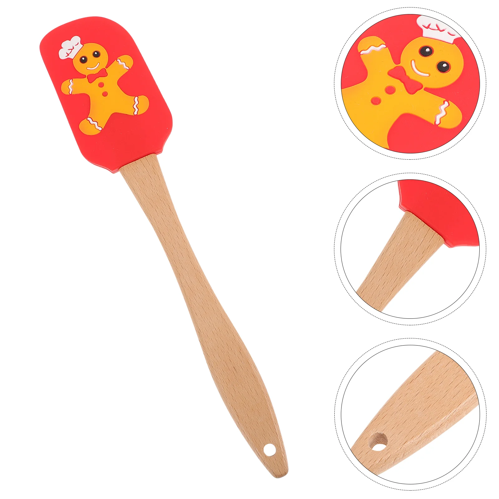 

Christmas Silicone Spatulas Holiday Baking Scraper Cake Decorating Spatula Cute Xmas Pan Scraper Spatula Gingerbread