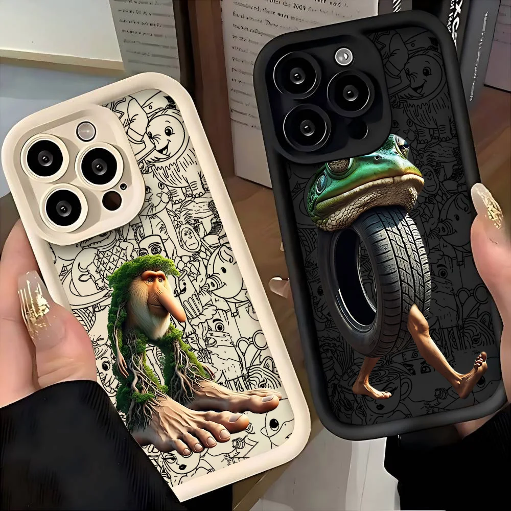 Animal B-BRAINROTs Durable Protective Phone Case