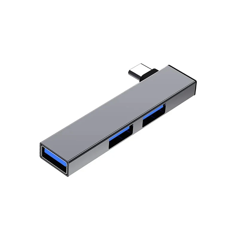 Compact Multiport 3-in-1 USB Hub with High-Speed 5Gbps Transfer