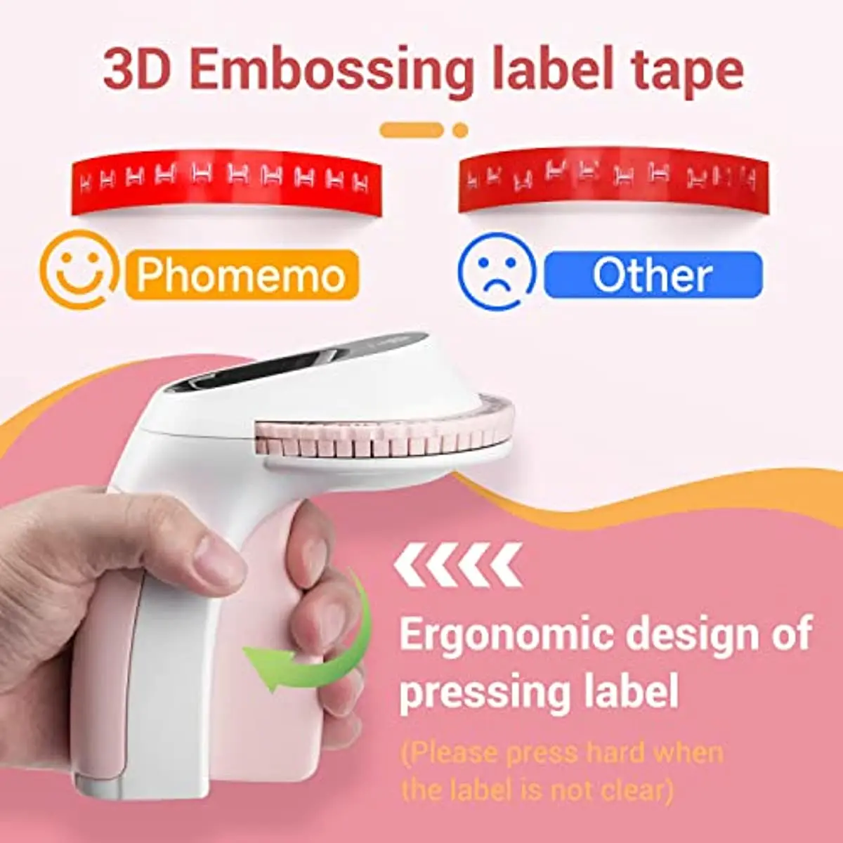 E975 Embossing Label Maker Machine with 6 Tapes