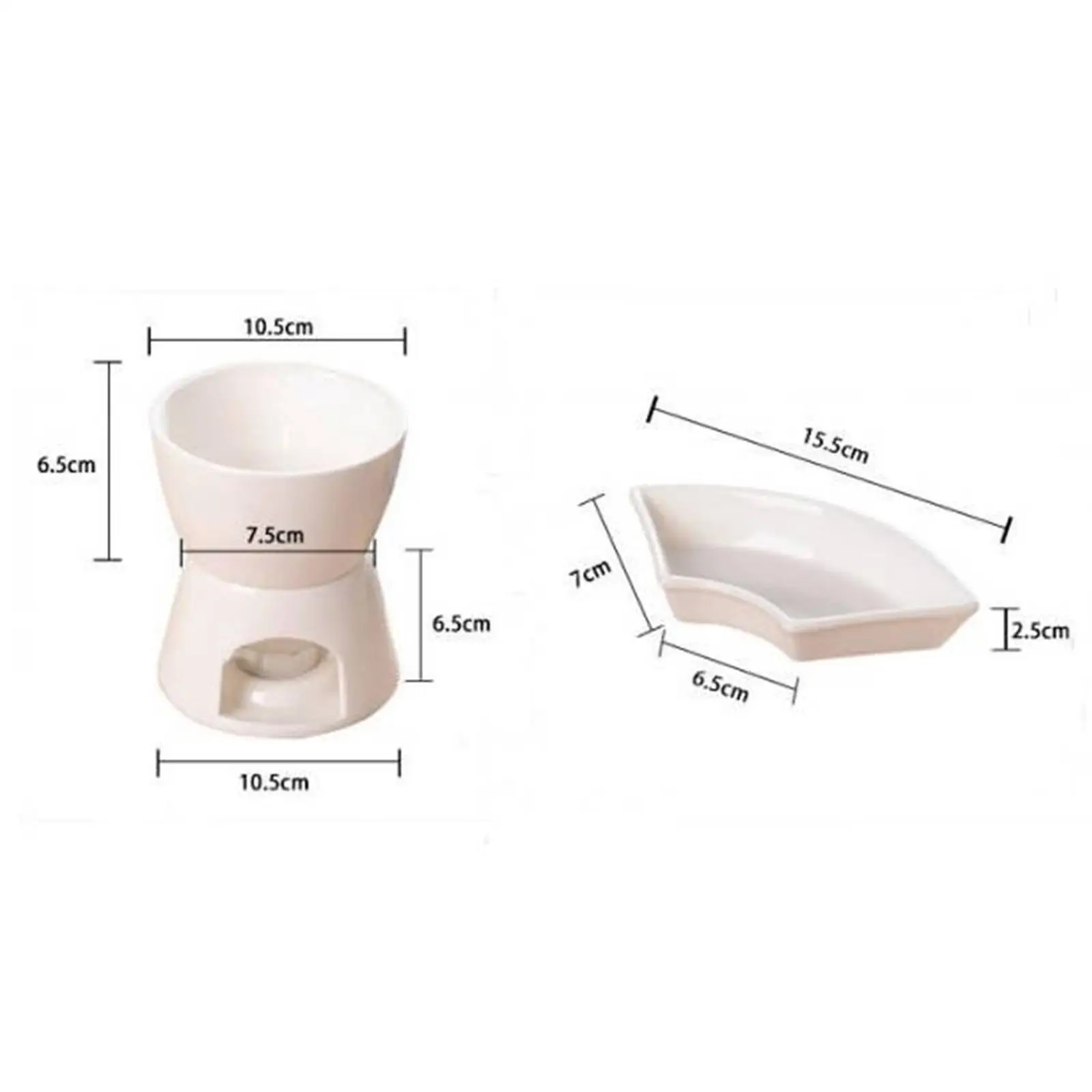Chocolate Fondue Set Ice Cream Pots for Dinner Butter Heater Butter Warmer