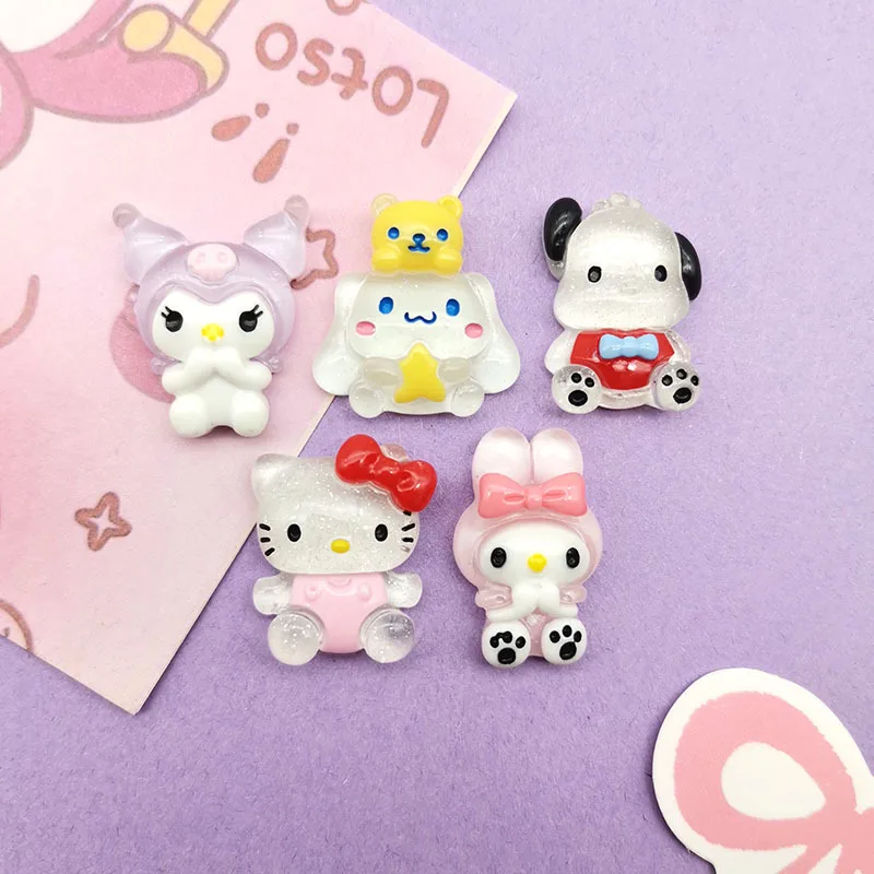 

10Pcs Kawaii Kuromi Pachacco Phone Case Patch Anime Sanrio My Melody Cinnamoroll Cute Cartoon Diy Accessories Toy for Girls