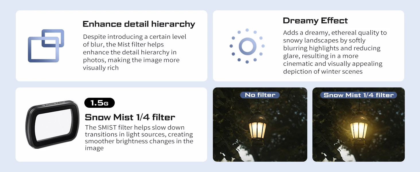 Snow Mist 1/4 Filter for Osmo Pocket 3 - Improving Outdoor Video Quality with Ge