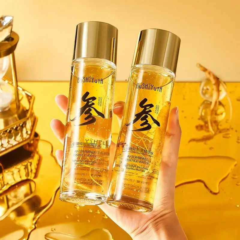 

120ml Golden Ginseng Essences Water Anti-wrinkle Face Serum Fade Fine Lines Hyaluronic Acid Moisturizing Facial Skin Care