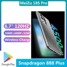 DHL Fast Delivery MeiZu 18S Pro 5G Cell Phone 50.0MP 5 Cameras 6.7" Super Amoled 3200x1440 Screen Snapdragon 888 Plus OTA