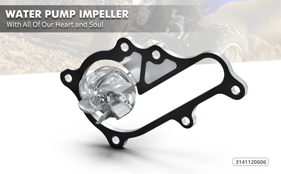 Für Yamaha Raptor 700R ATV Wasserpumpenlaufrad Raptor 700 Yamaha ATV 2006–2023, verbesserter Kühlwirkung 1S3-12450-00-00 – Detail 3