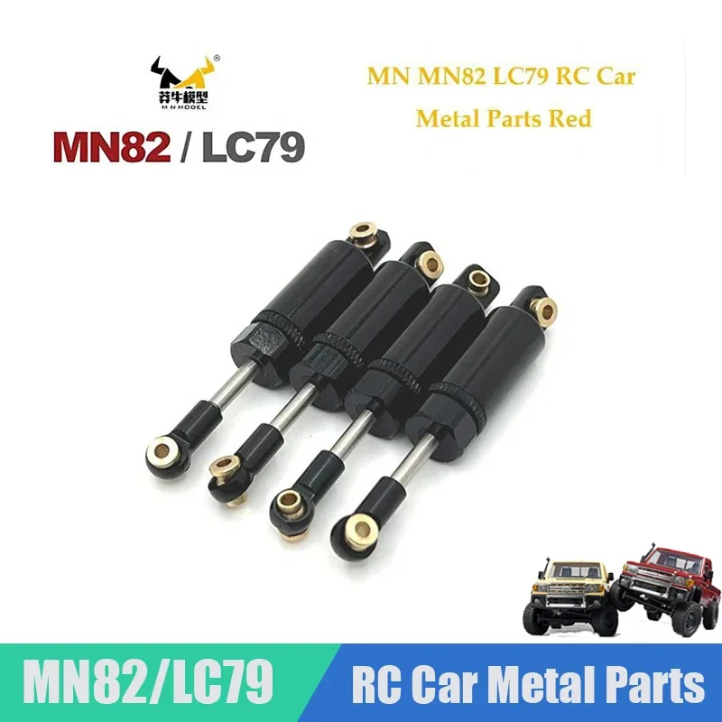 블랙 메탈 업그레이드 완충기 드라이브 샤프트 스티어링 기어 서보 타이어 휠 허브, MN MN82 LC79 RC 자동차 부품