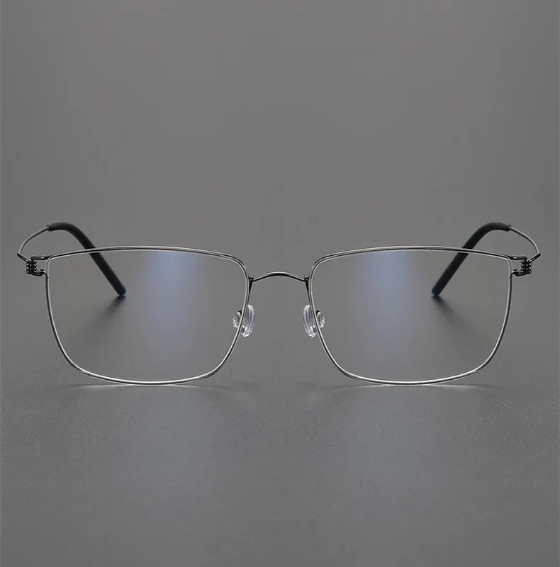 Dänemark Marke schrauben lose Brille Rahmen Männer Frauen quadratische Titan Rand Brillen ultraleichte dünne Brillen Brillen keine Schraube Gafas – Detail 4