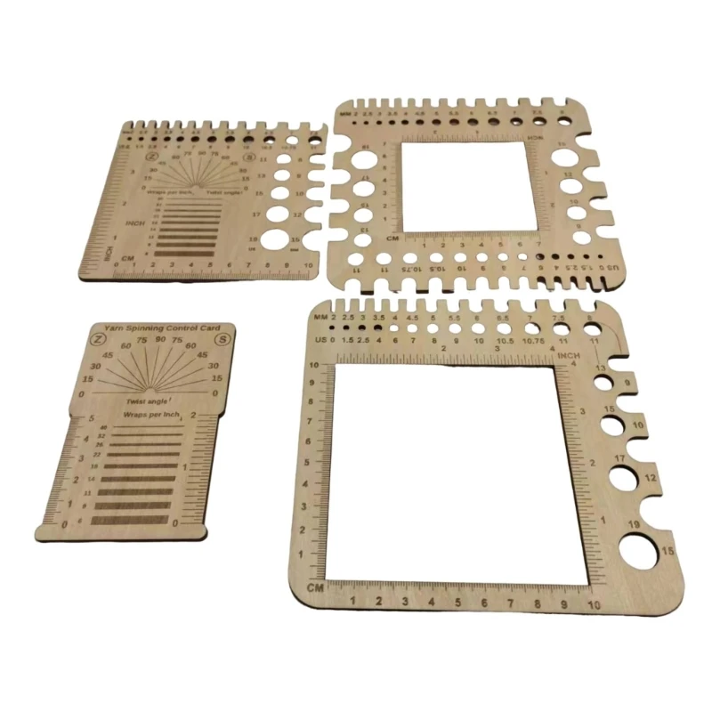

Деревянная пряжа для вязания крючком, измерительный инструмент, вязальная игла, измерительный инструмент