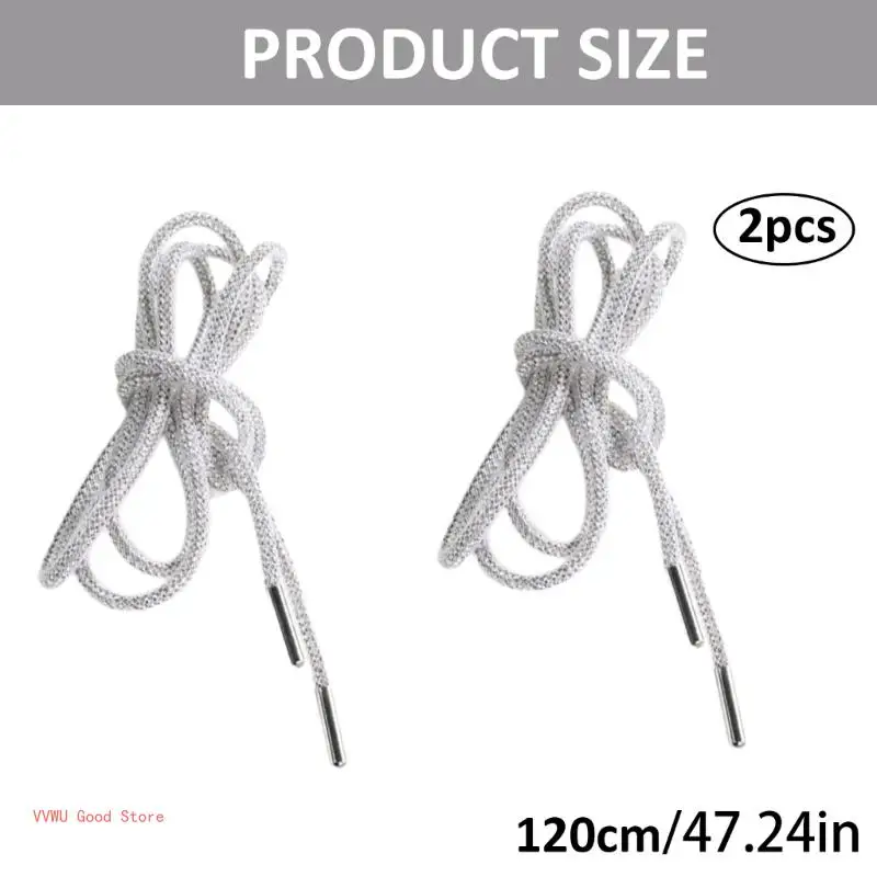 2PCS Delicate Shoelaces for Teen Girl Woman Sneakers Decorative