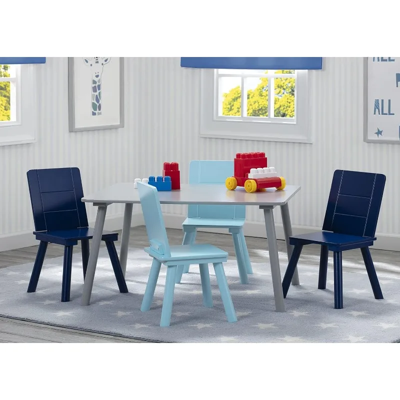 Kids Table and Chair Set with 4 Chairs 2