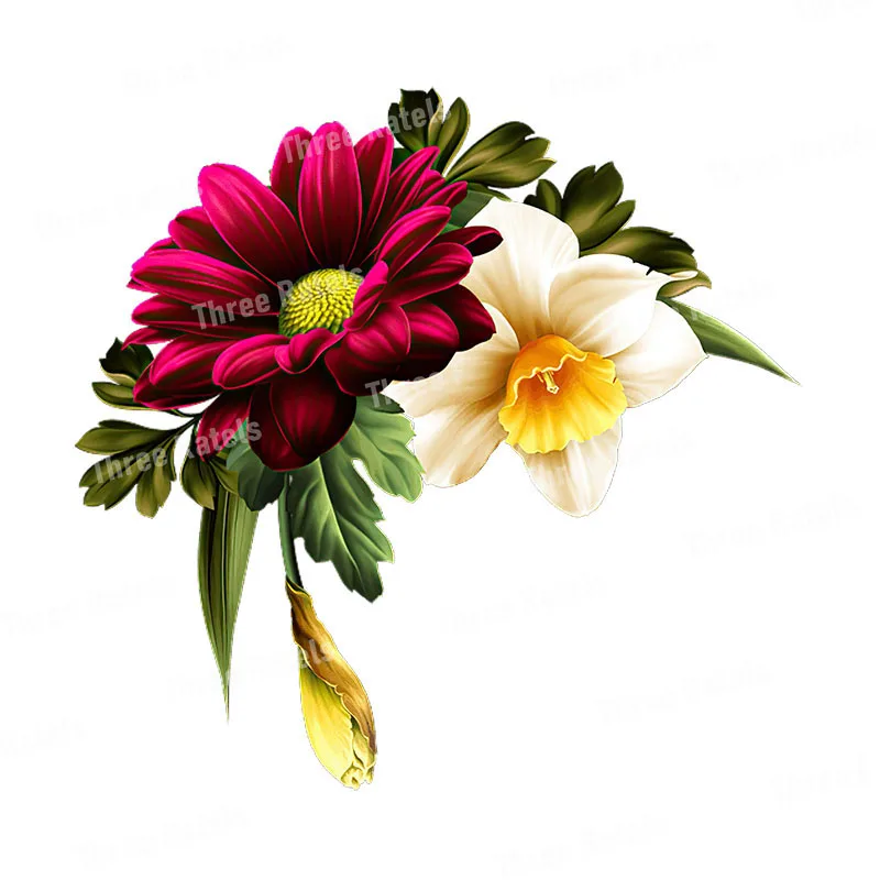 

Three Ratels QCF115 Exquisite beautiful flowers wall sticker for home decoration toilet Decal bathroom accessories