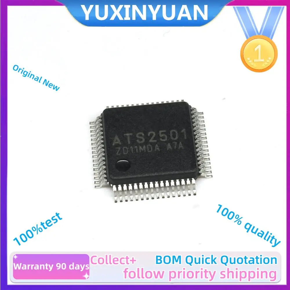 

1 шт., новый оригинальный телефон ATS2501 QFP64, стандартный чип YUXINYUAN, в наличии, 100% тест