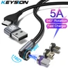 KEYSION 540 Rotate 5A Magnetic Cable Fast Charging Mobile Phone Magnet Wire Cord Micro Type C to USB-A Cable for iPhone Xiaomi