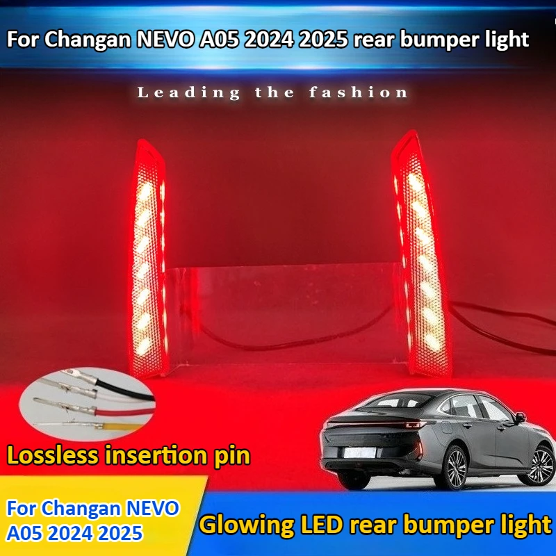For Changan NEVO A05 2024 2025 Car Rear Bumper Light Reflector LED Dynamic Turn Signal Pilot Light DRL Driving Brake Lights detail image 1