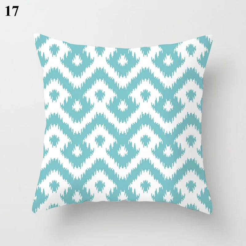 Modern Geometric Print Pillowcase Sofa  Mint Green  Decorative Cushion Cover