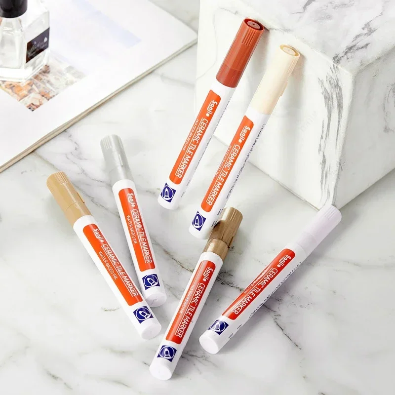 White Waterproof Tile Marker Grout Pen Wall Seam Repair Tool Bathroom Floor