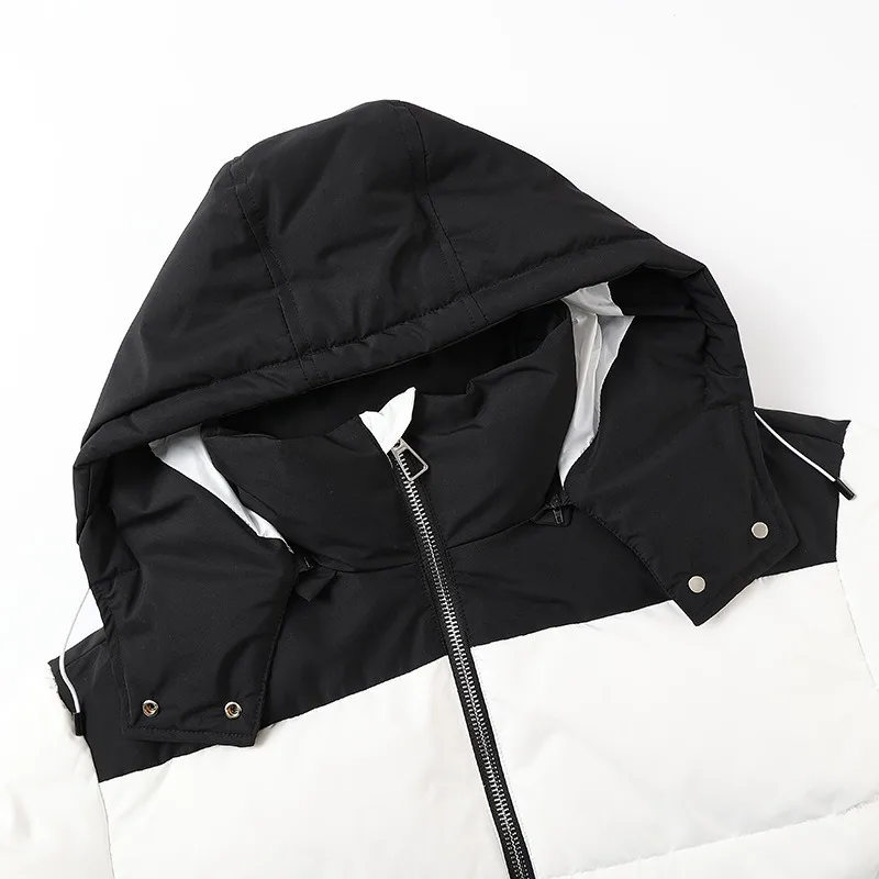 New Women White Duck Down Jacket Winter Coat Female Loose Large Size Parkas Short Warm Thick Outwear Fashion Hooded Overcoat