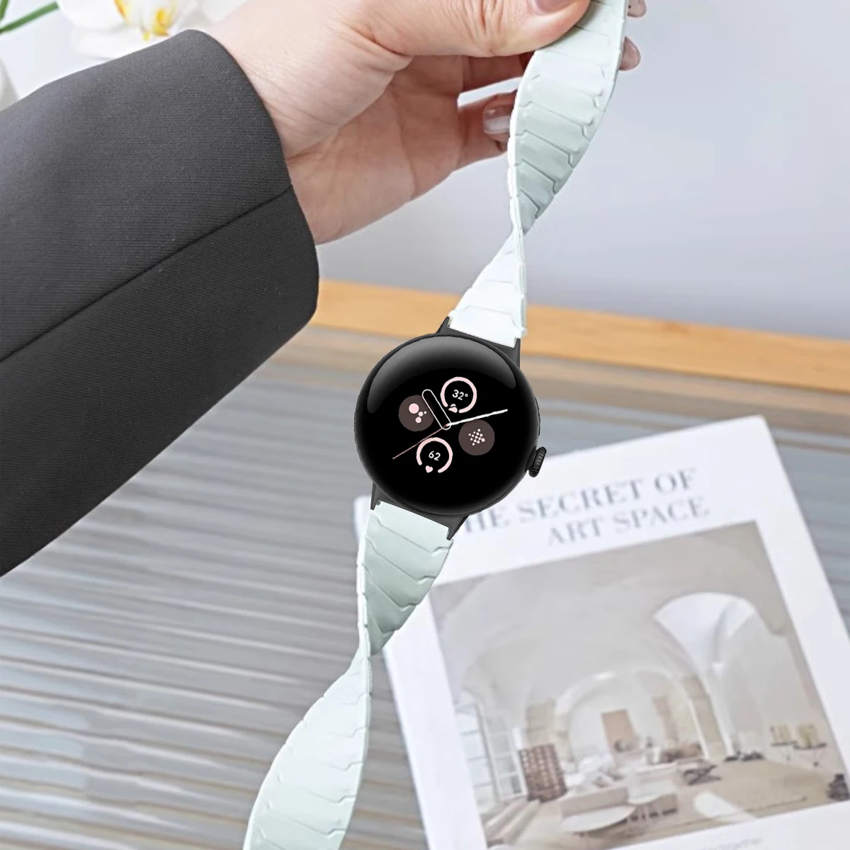 لساعة جوجل بيكسل 3 45 مللي متر 41 مللي متر حزام بد...