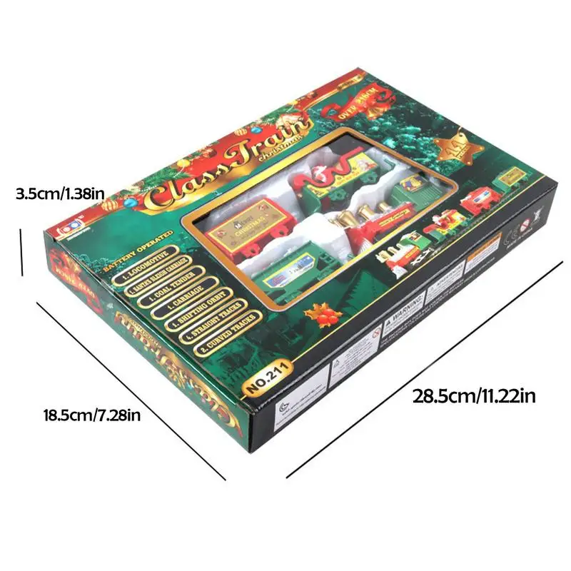 Electric Train Set Electric Christmas Train Set Exquisite Railway Track DIY Toys Xmas Track Puzzle Gift Toys For Kids Birthday Christmas Party Gift