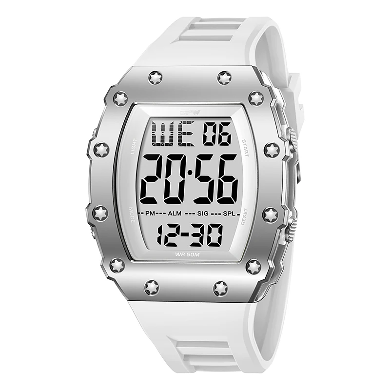 Digital Watch with Large Display, Easy-to-Read Dial, Water Resistant, Day-Date and Alarm Features