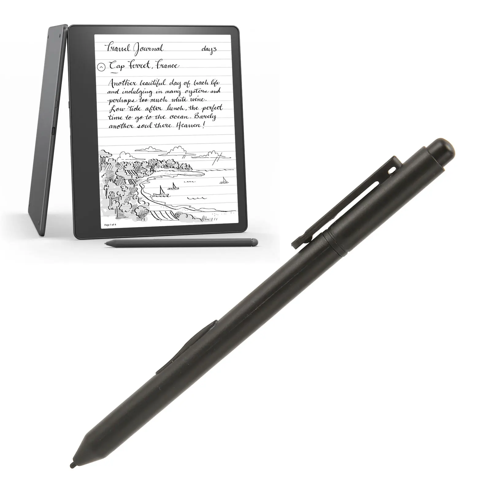 Penna stilo EMR per mata touch Notevole inclinazione sensibilà 4096 rifiuto palmo con 5 punte per disposivi Samsung/Wacom/EMR  7