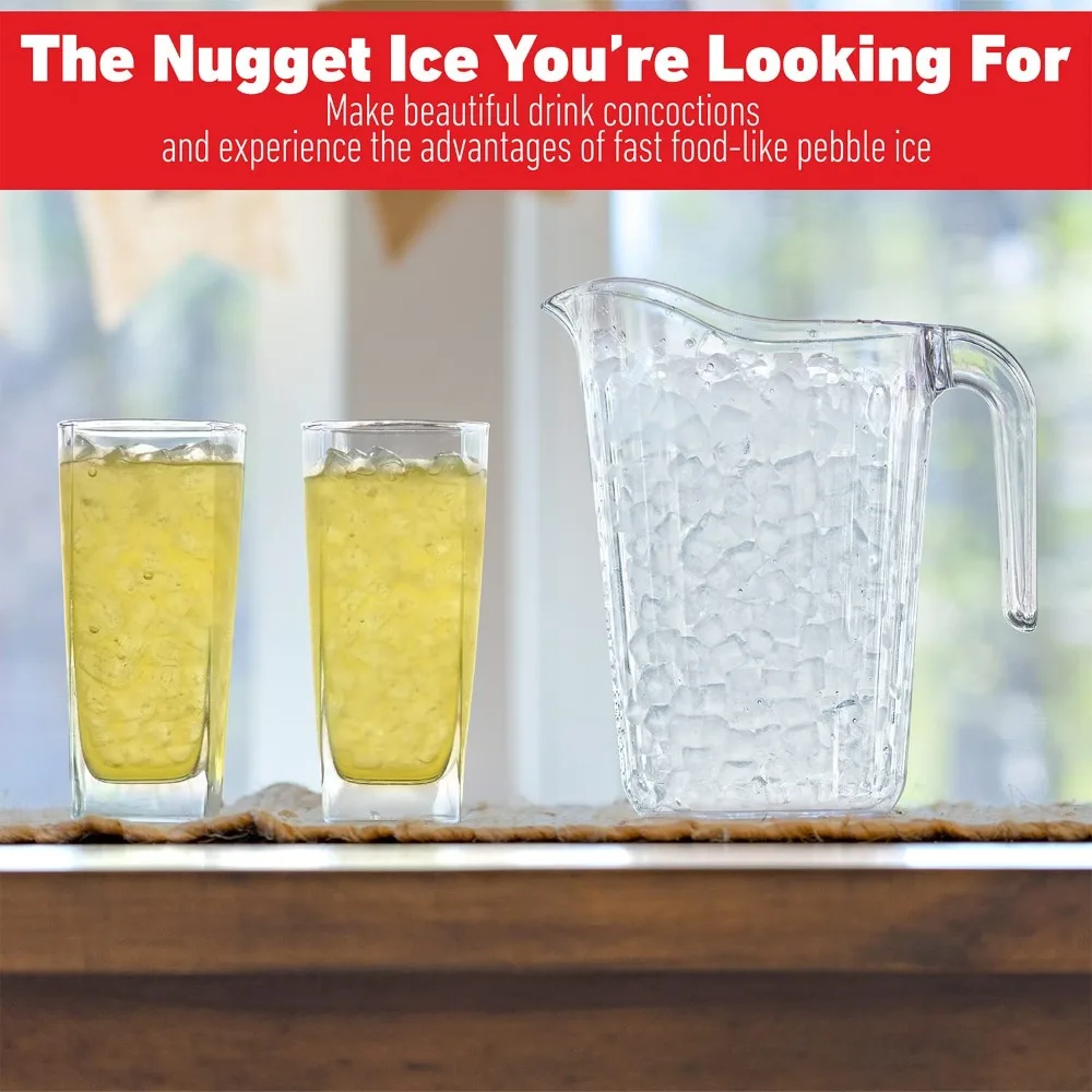 Deco Chef Self Dispensing Nugget Ice Maker Countertop, 46LB Per Day Automatic Chewable Ice, 1.8LB Per Hour 3