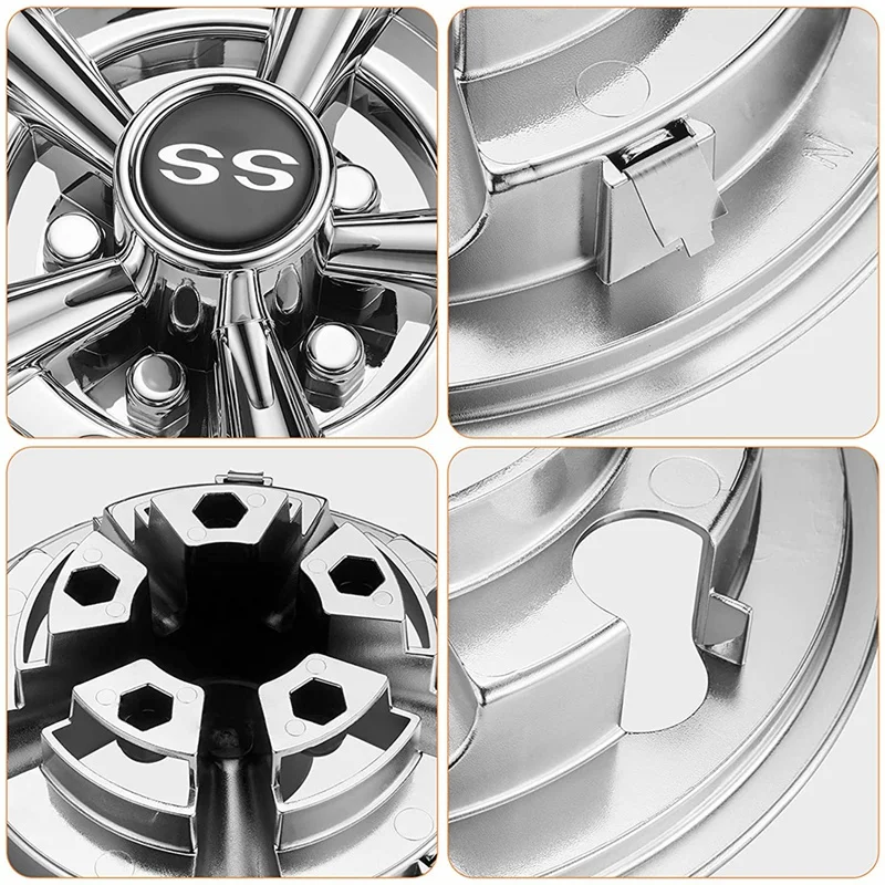 Hub Caps,Shiny Wheel Covers Hubcaps 