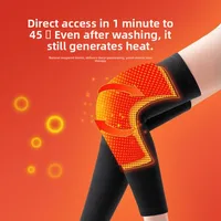 2PCS Wormwood Self Heating Knee Sleeve Warmer Knee Pad Women Men Older Arthritis Joint Pain Relief & Tendonitis Injury Recovery 2
