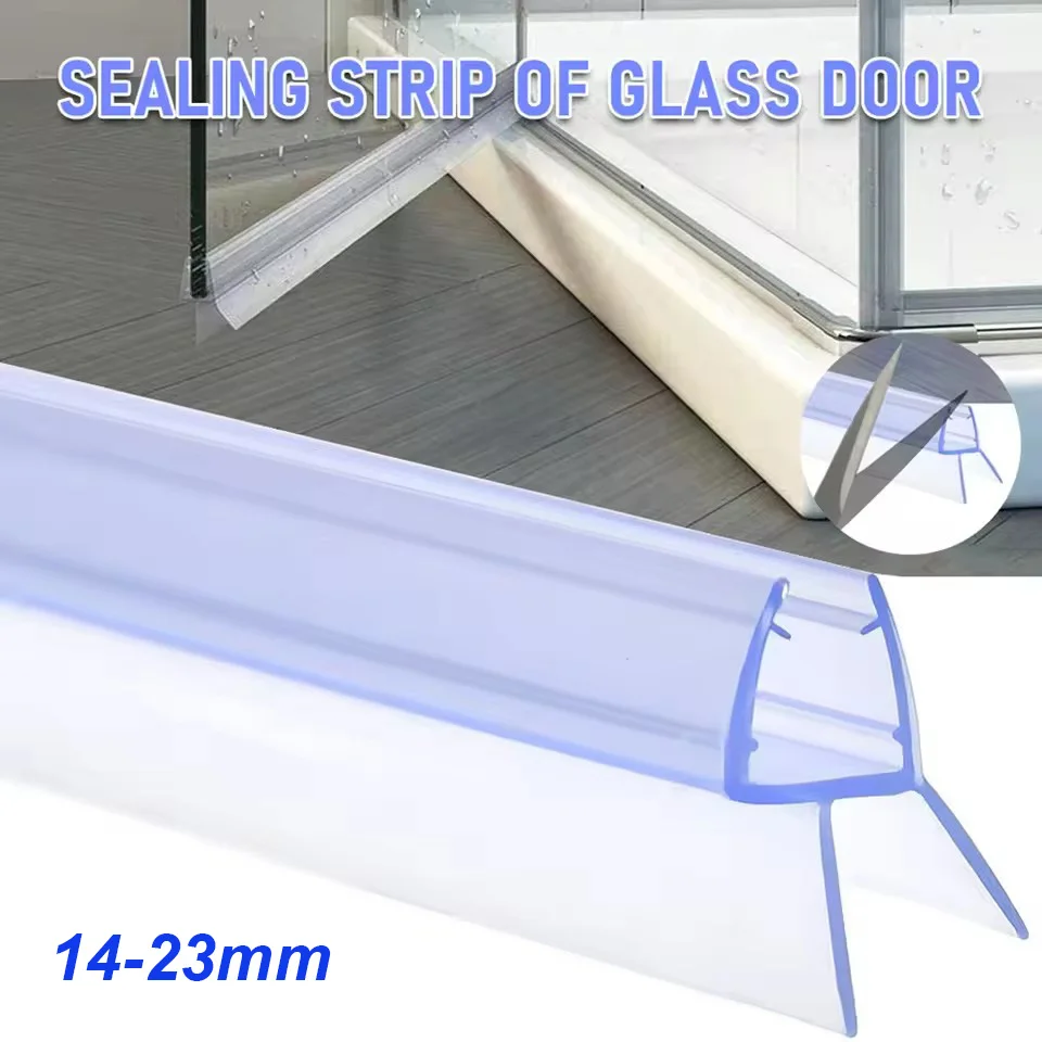 Black Transparent Shower Door Seal for 4-6mm Glass - Home Improvement Strip, 1/2/4 Pack