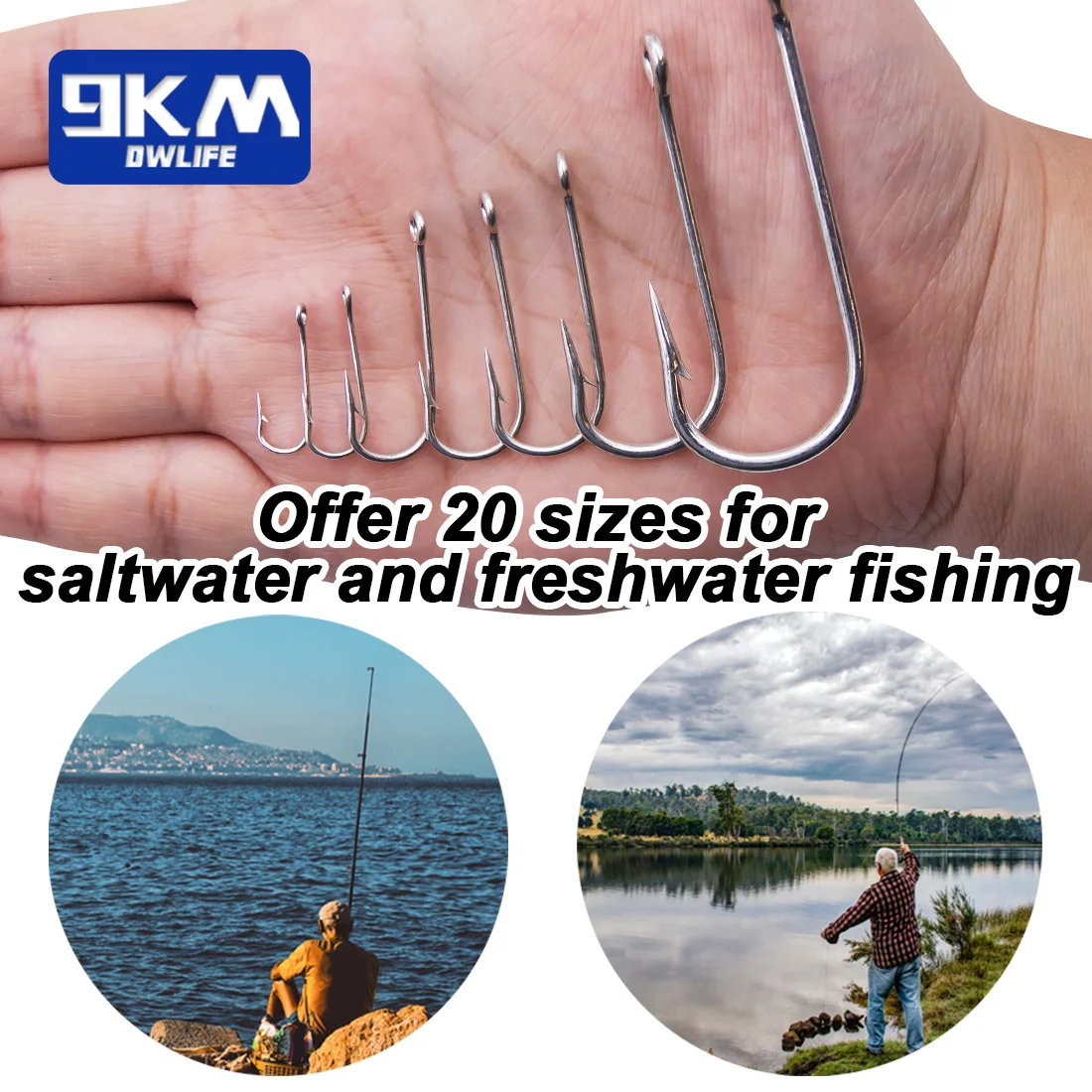 Siwash Hooks Saltwater Fishing Hooks 50~200Pcs 6