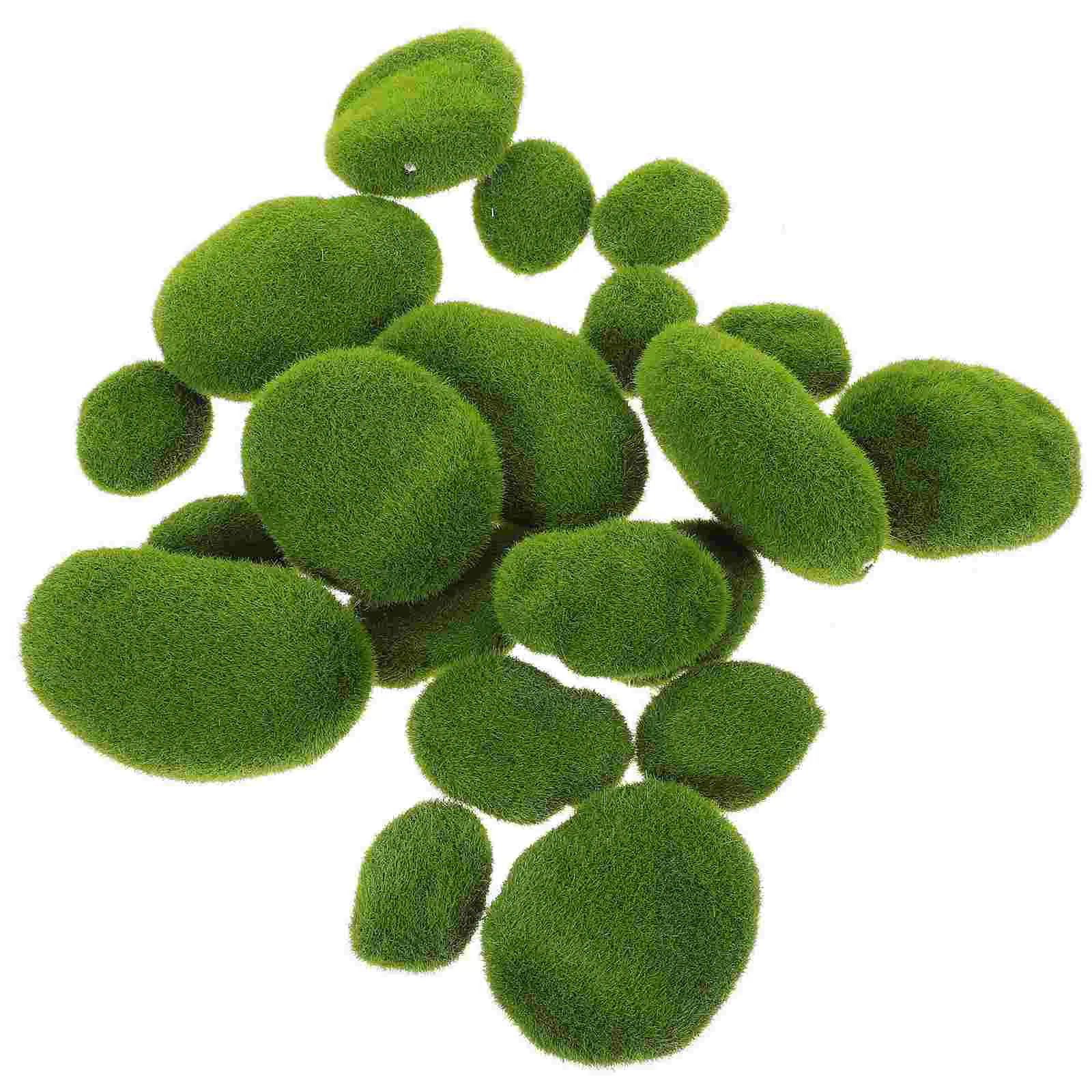 20 Pcs Home Decor Pietre Di Muschio Simulate Micro Landscape Office False Faux Mossy Fake Rocks Imitato