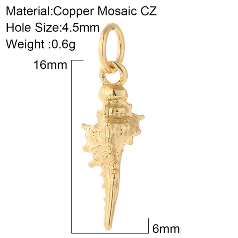 Charms for Jewelry Making Crab Shell Seahorse Designer Jewelry Charms for Diy Earrings Necklace Bracelet Charm Copper