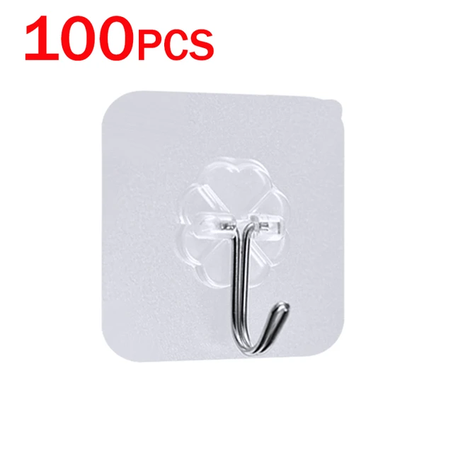 1-30PCS Self Adhesive Hook Stainless Steel Key Storage Wall Hanger Shower  Towel Clothe Door Hooks Kitchen Bathroom Accessories - AliExpress