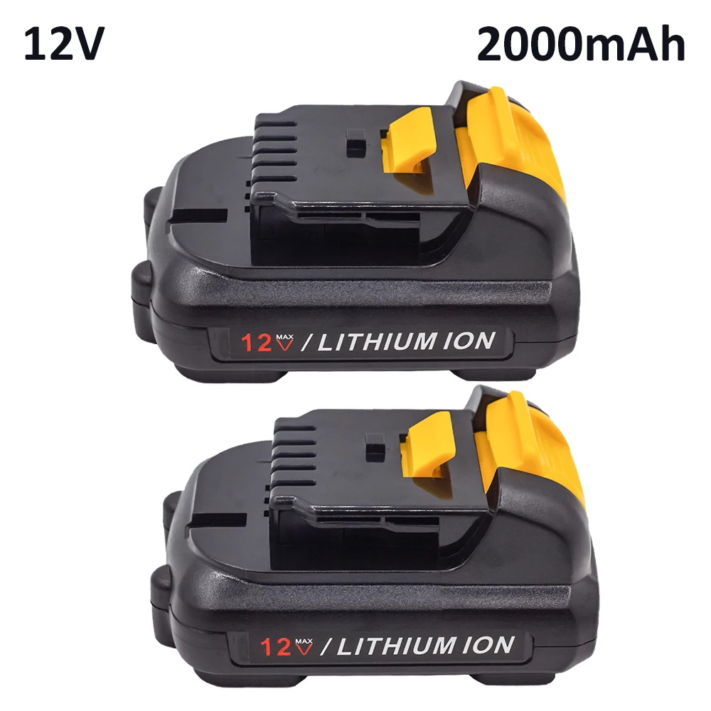 

2.0Ah 12V Max Lithium Ion Battery Replacement for Dewalt DCB120 DCB123 DCB127 DCB122 DCB124 DCB121 Rechargeable Batteries