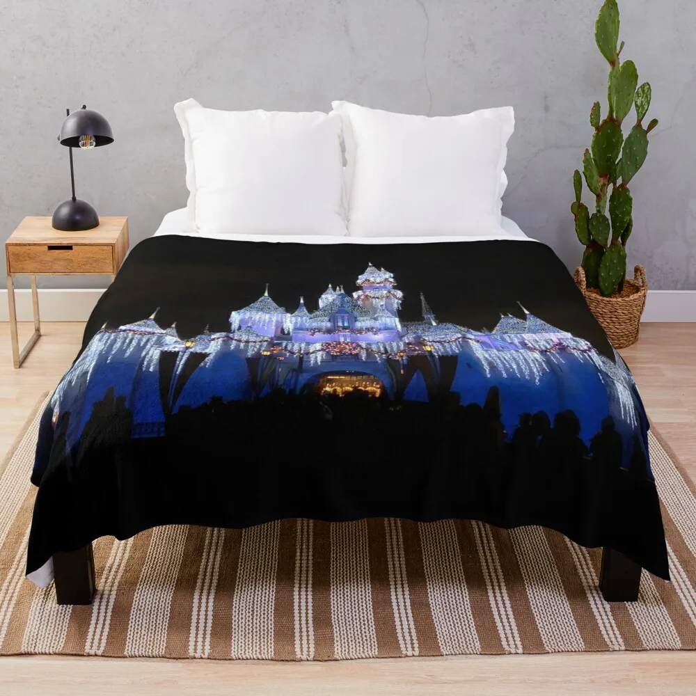 

Christmas Castle - Photograph of Holiday Magic Throw Blanket Sofa Throw Blanket cosplay anime Blankets For Bed