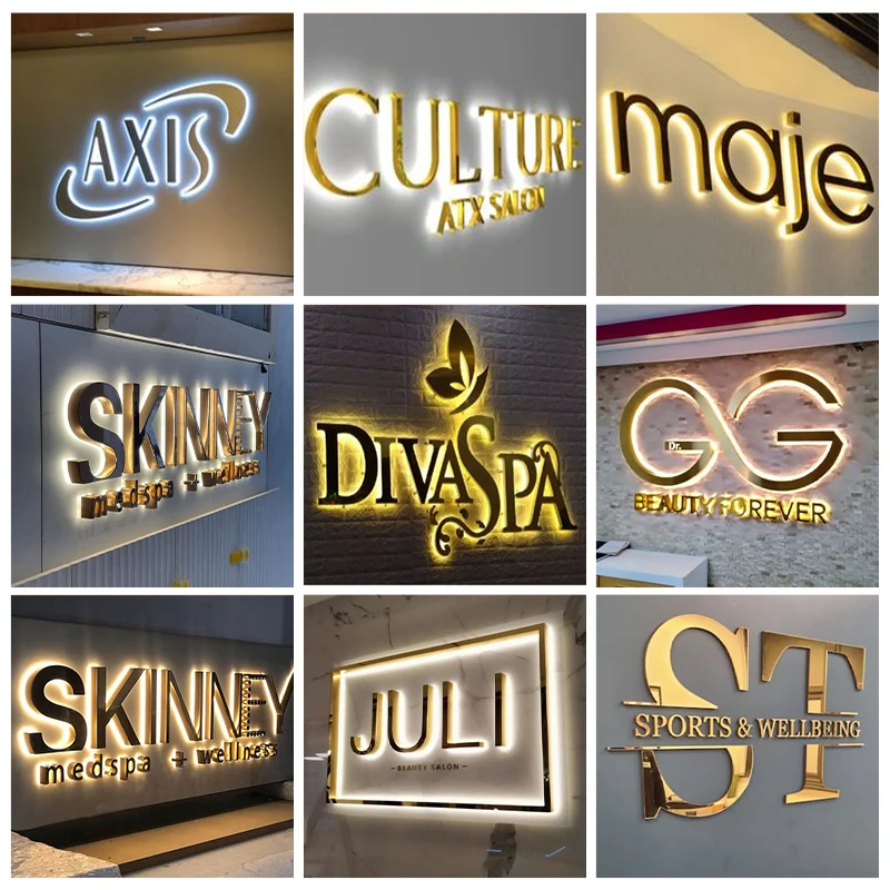 Custom 3D Led Metal Letter Sign Led Outdoor Store Sign Letter For Wall Custom Led Letter Business Logo Sign Company Brand 2