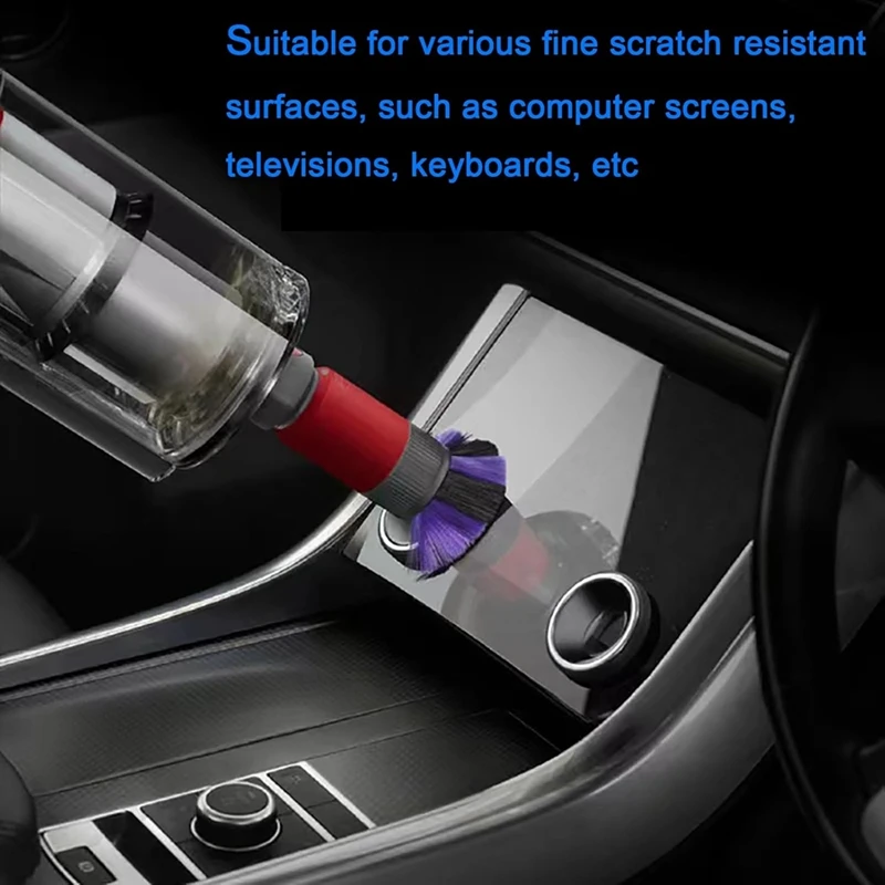 Vacuum Attachment Traceless Dust Brush Flexible Crevice Tool For Crevice & Car Detailing For Dyson V7 V8 V10 V11 V15