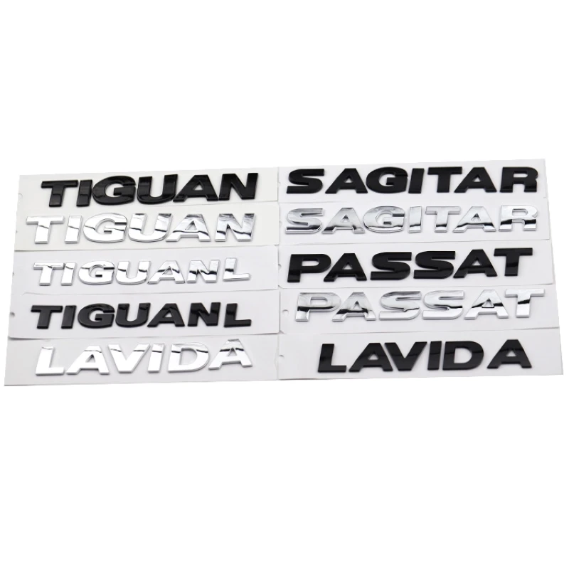 3D ABS TIGUAN TIGUANL PASSAT LAVIDA SAGITAR наклейка с английскими буквами подходит для Volkswagen Модифицированная наклейка для багажника