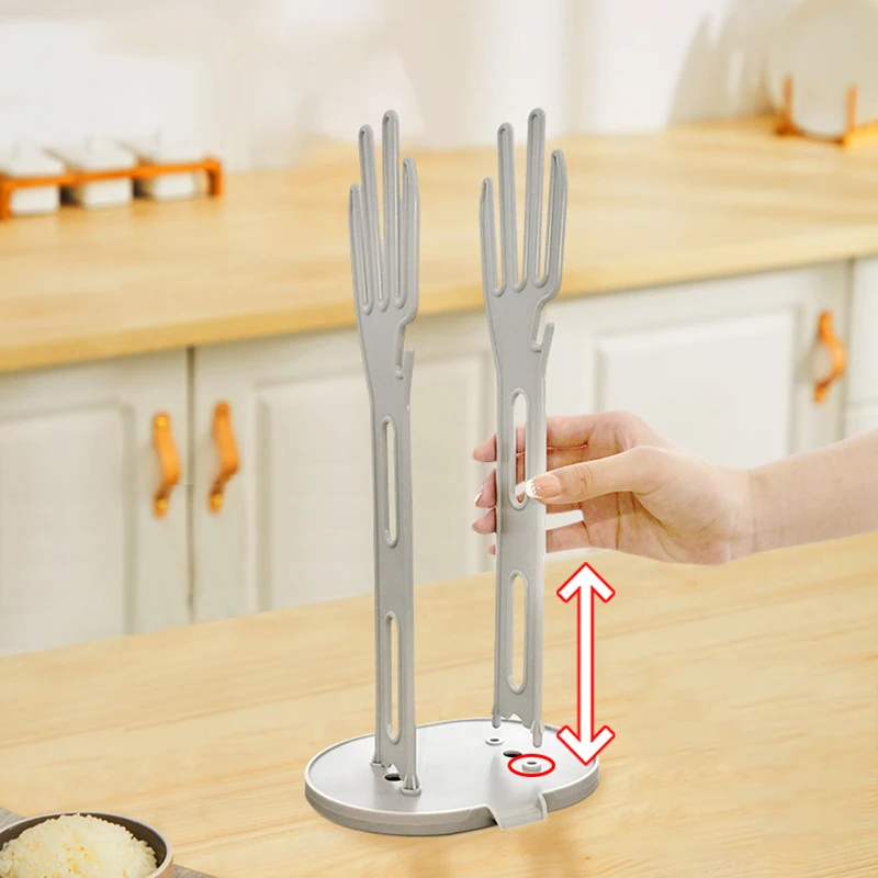 1PC Kitchen Glove Stand Holder Rubber Glover Dryer Rack Towel Holder Drain Countertop Storage Rack Kitchen Sink Accessories Tool 2