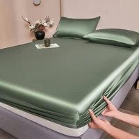 Drap-housse en soie de mûrier, couvre-lit en soie naturelle, Queen, King Size, taille personnalisée, luxe, haut de gamme 2