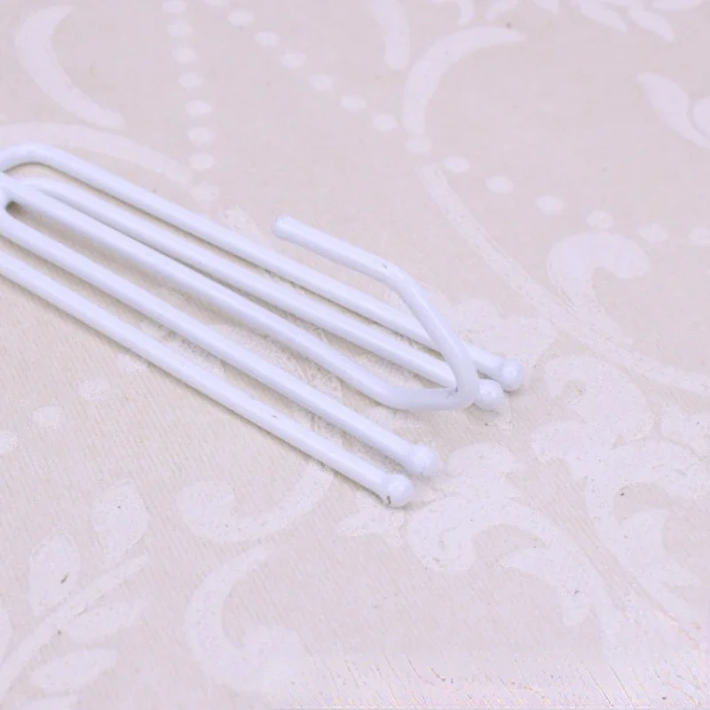 15PCS Metal Four Fork Curtain Tape Hook Curtain Cloth Ring Clamp Tracks DIY Home Accessories