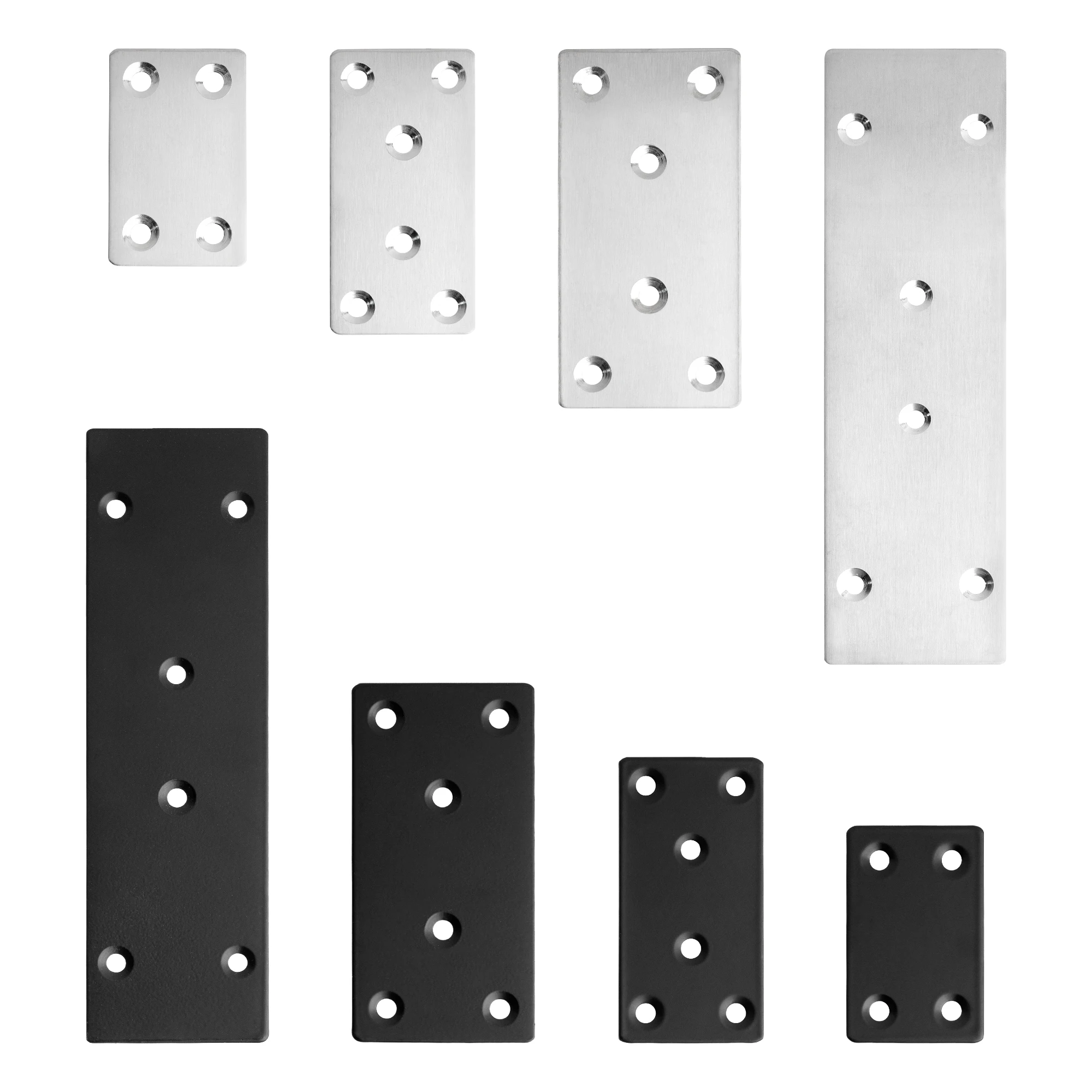 สแตนเลสสตีลมุมตรงวงเล็บรูยึดโลหะสําหรับตัวยึดเฟอร์นิเจอร์และไม้กระดานเชื่อมต่อ 1