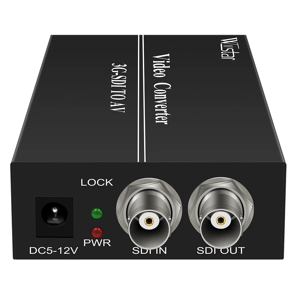 Wiistar HD/3G-SDI to AV CVBS Converter with SDI Loopout SDI to Composite RCA Audio Video Adapter for Projection monitor