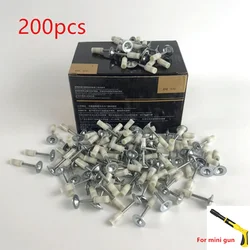 Petit Clou Rond de Haute Qualité pour le Plafond, Mini Pistolet de Tir Intégré, avec un Diamètre de Tête de 7,5 mm, Accessoire de 25mm 