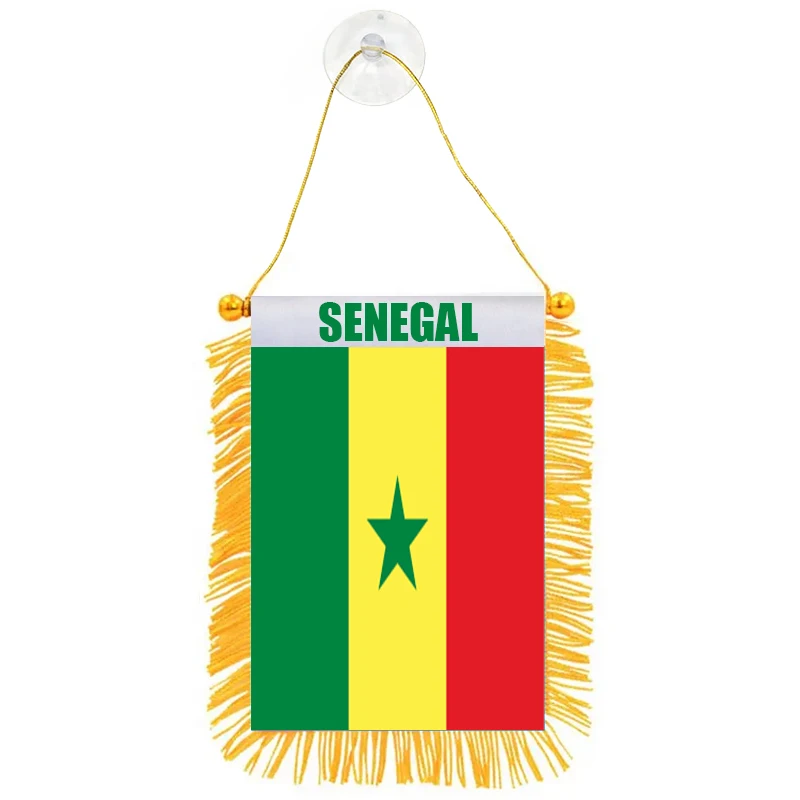 Consegna Diretta Decorazione Della Finestra Dell'Auto Macchia Bunting Pennant Senegal Flags